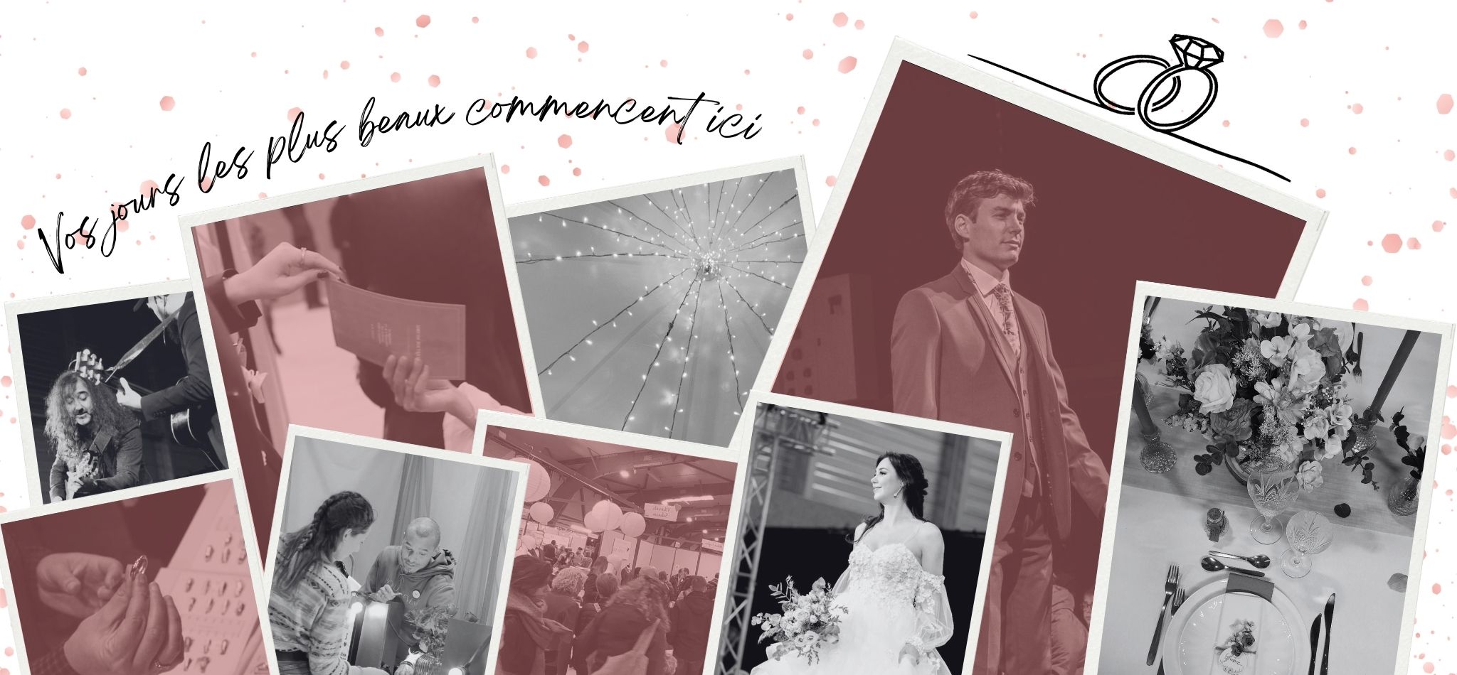 Montage photos des Salons Tendance Mariage de Nantes Angers et Brest